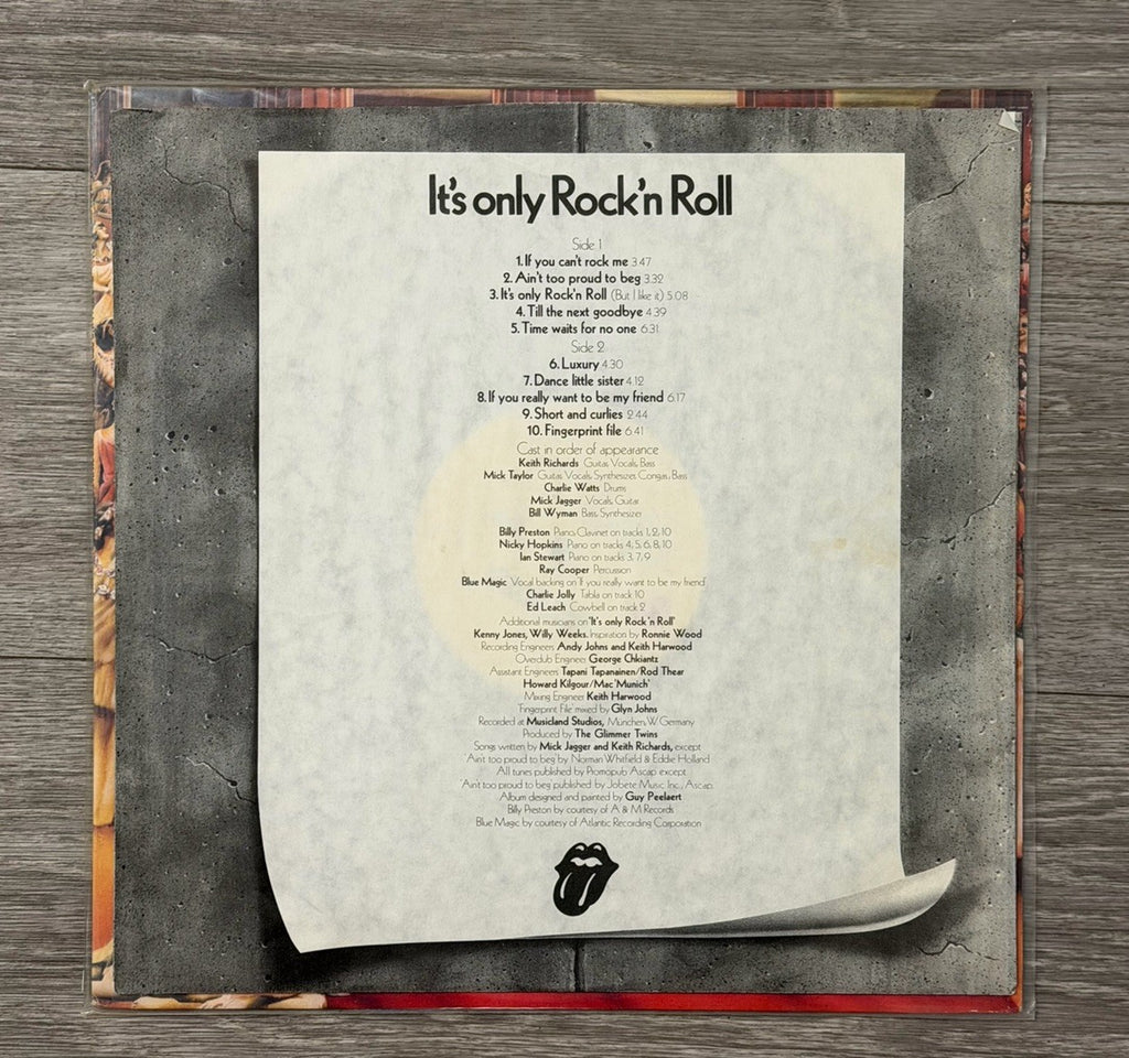 ROLLING STONES IT'S ONLY ROCK n ROLL 12" RECORD ALBUM VINYL LP FC-40493 1974 VG+