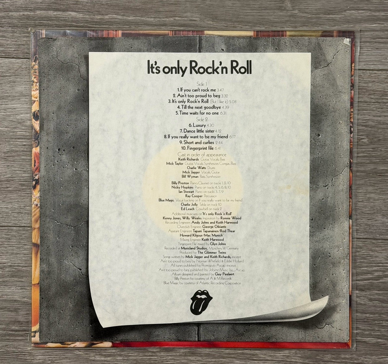 ROLLING STONES IT'S ONLY ROCK n ROLL 12" RECORD ALBUM VINYL LP FC-40493 1974 VG+