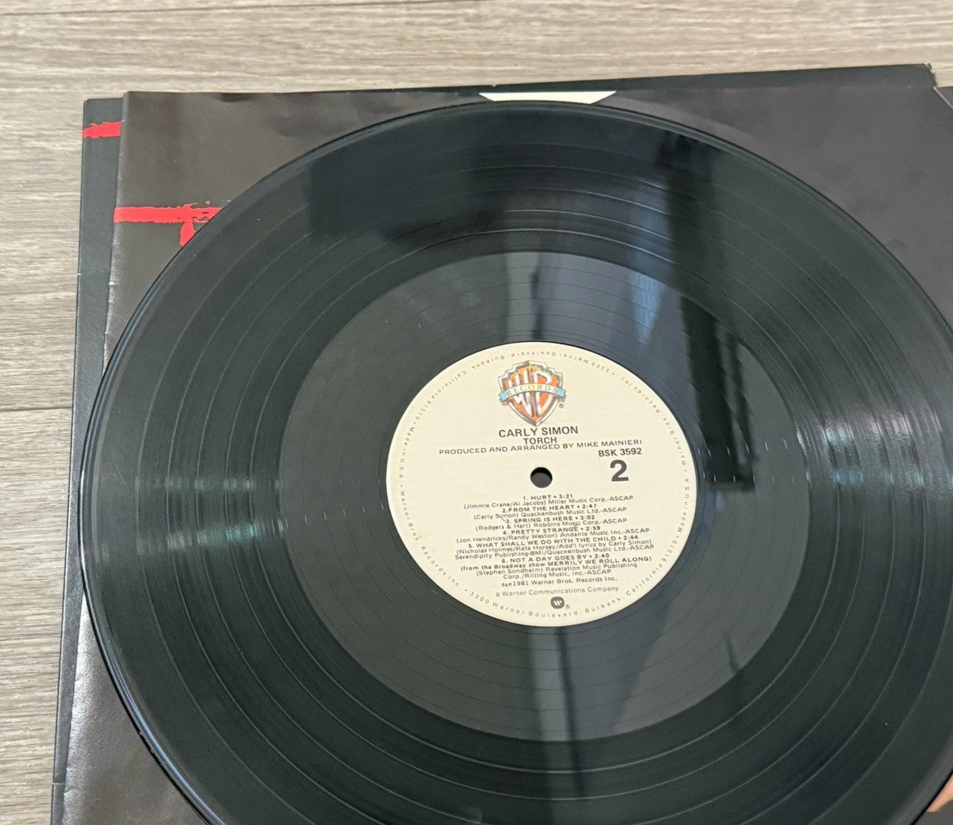 Carly Simon - Torch, Vinyl LP, First Pressing, 1981, Warner Bros., BSK3592