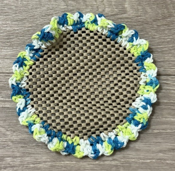 Handmade Crochet Jar Opener Gripper With Crochet Edge Kitchen Accessory Gift 6”