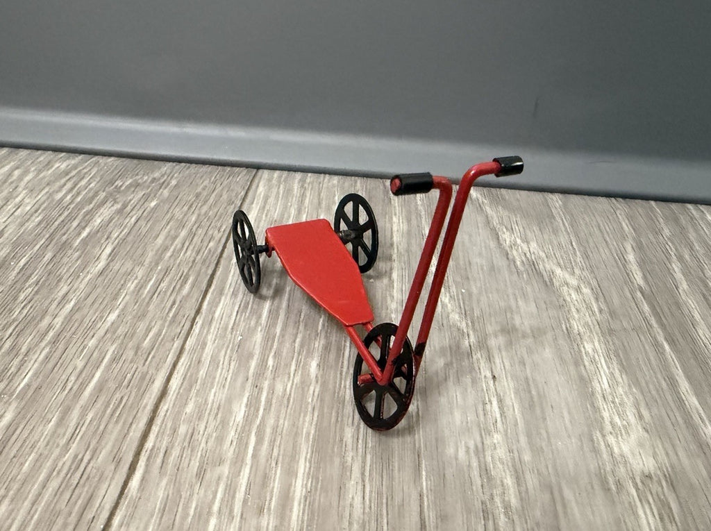 Vintage ~ Miniature Penny Farthing 3 wheel Scooter Dollhouse Christmas Ornament