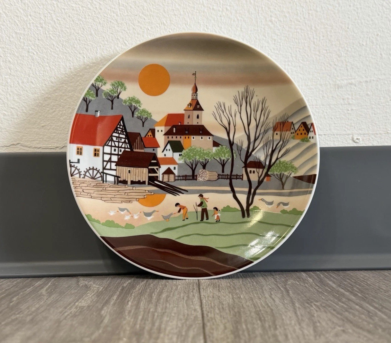 German plate Muhle in Franken Barbara Lurstenhofer E&A Bockling 7-7/8”