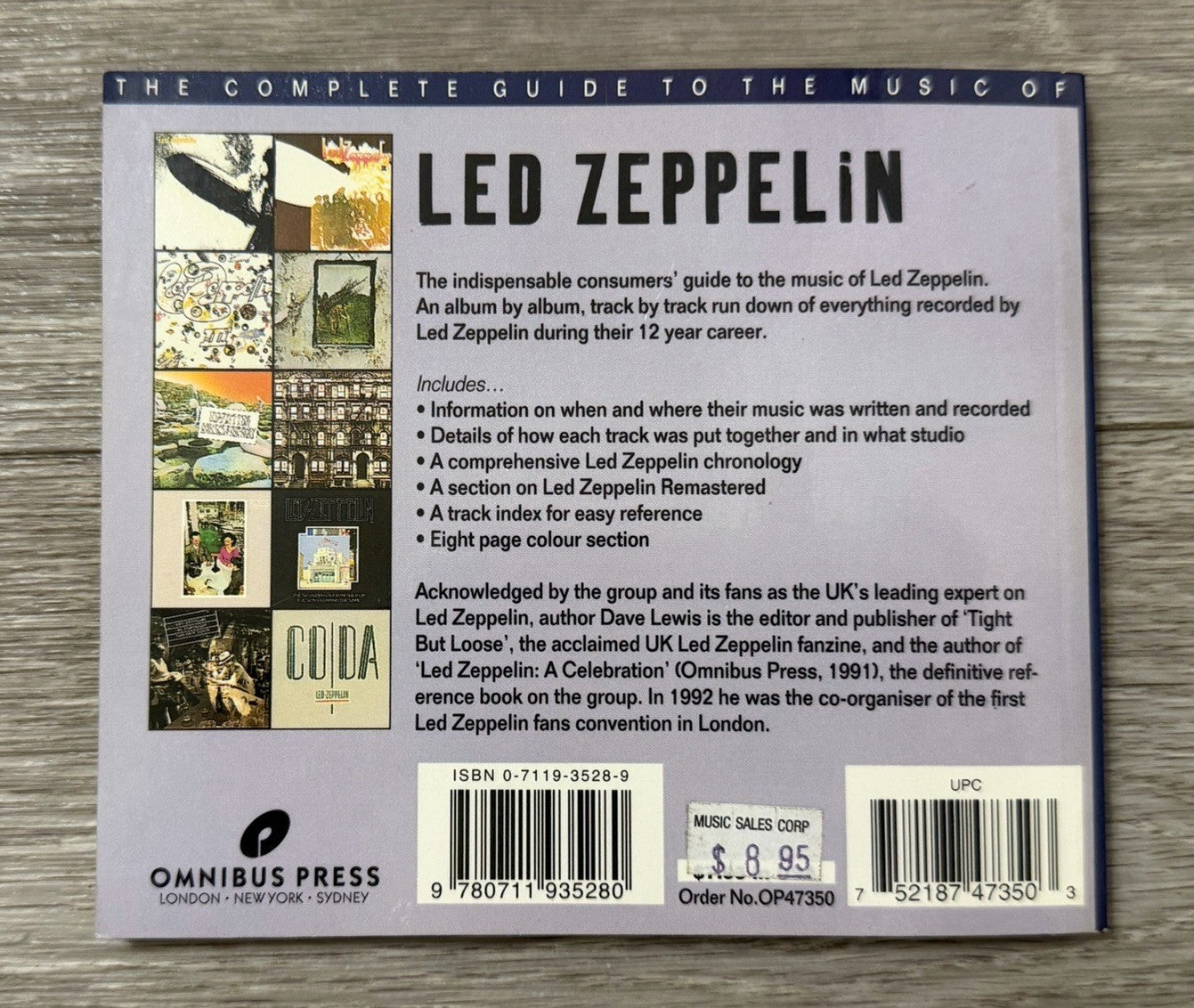 Vintage The Complete Guide Yo The music Of Led Zeppelin By Dave Lewis Book 1994