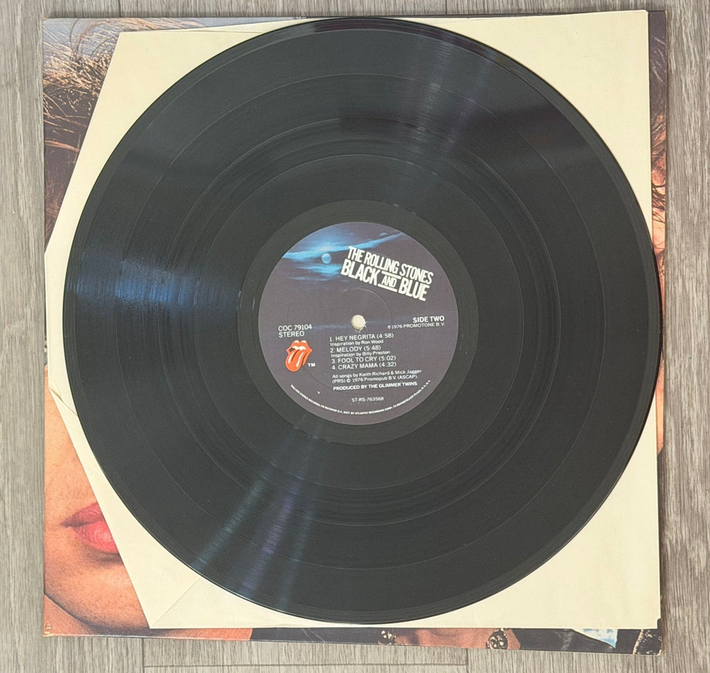 The Rolling Stones Black and Blue Vinyl Record LP 1976 COC 79104