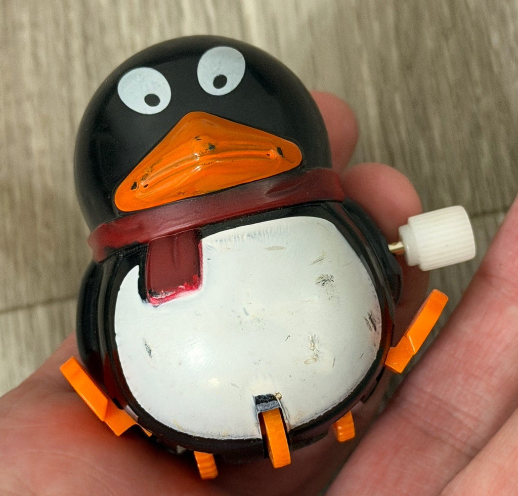 Vintage Robin Reed PENQUIN WIND UP TOY Winter Christmas Holiday Toy