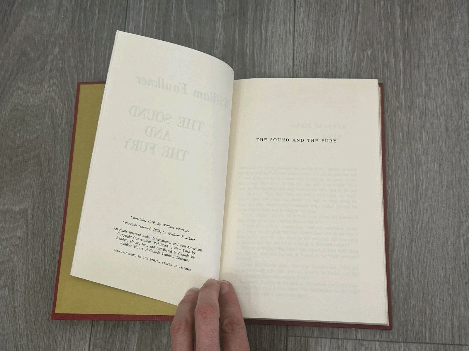 William Faulkner- Sanctuary, 1958, Random House Edition Red HC Book