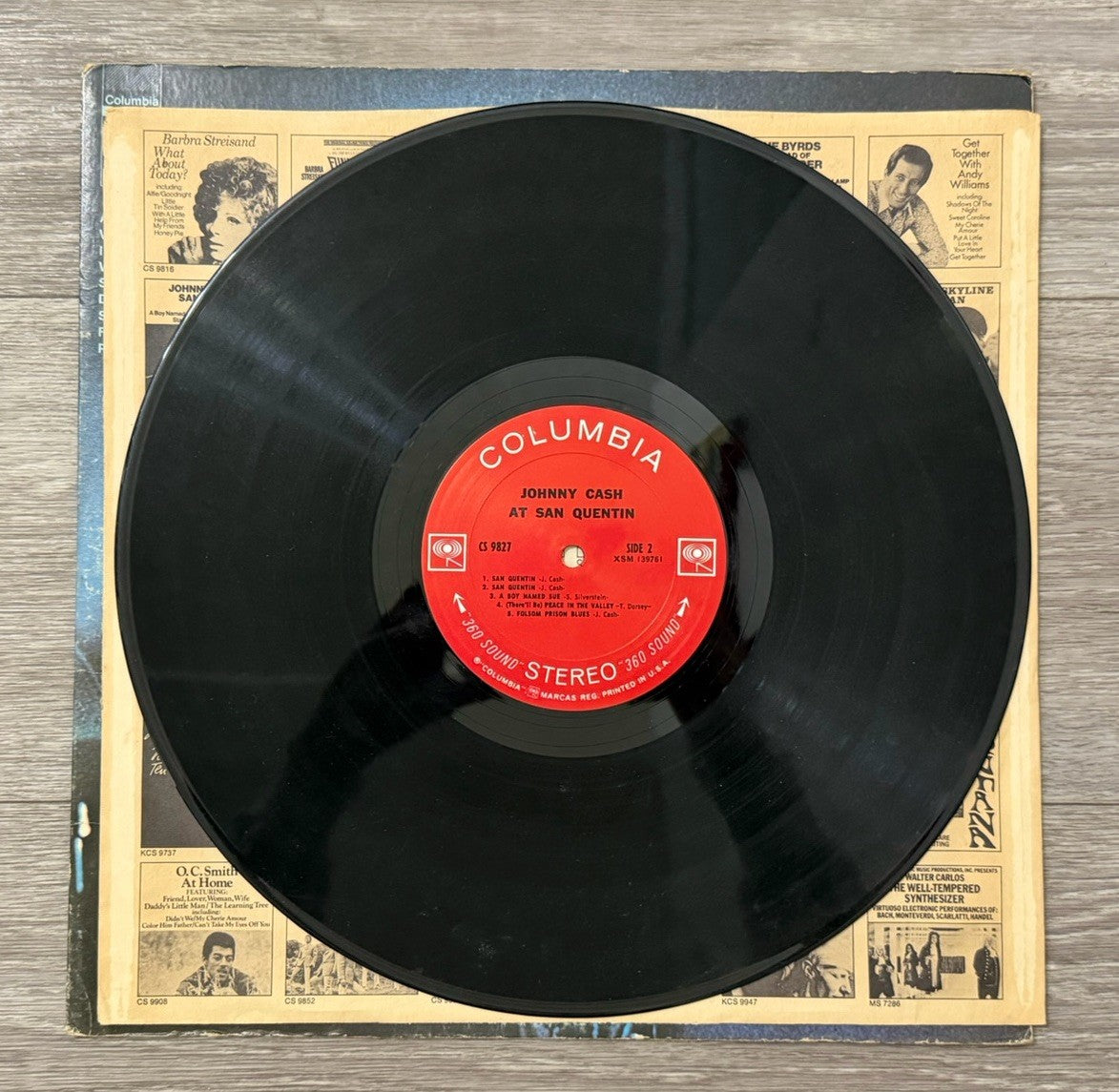 Johnny Cash at San Quentin Columbia CS 9827 Vinyl Album LP