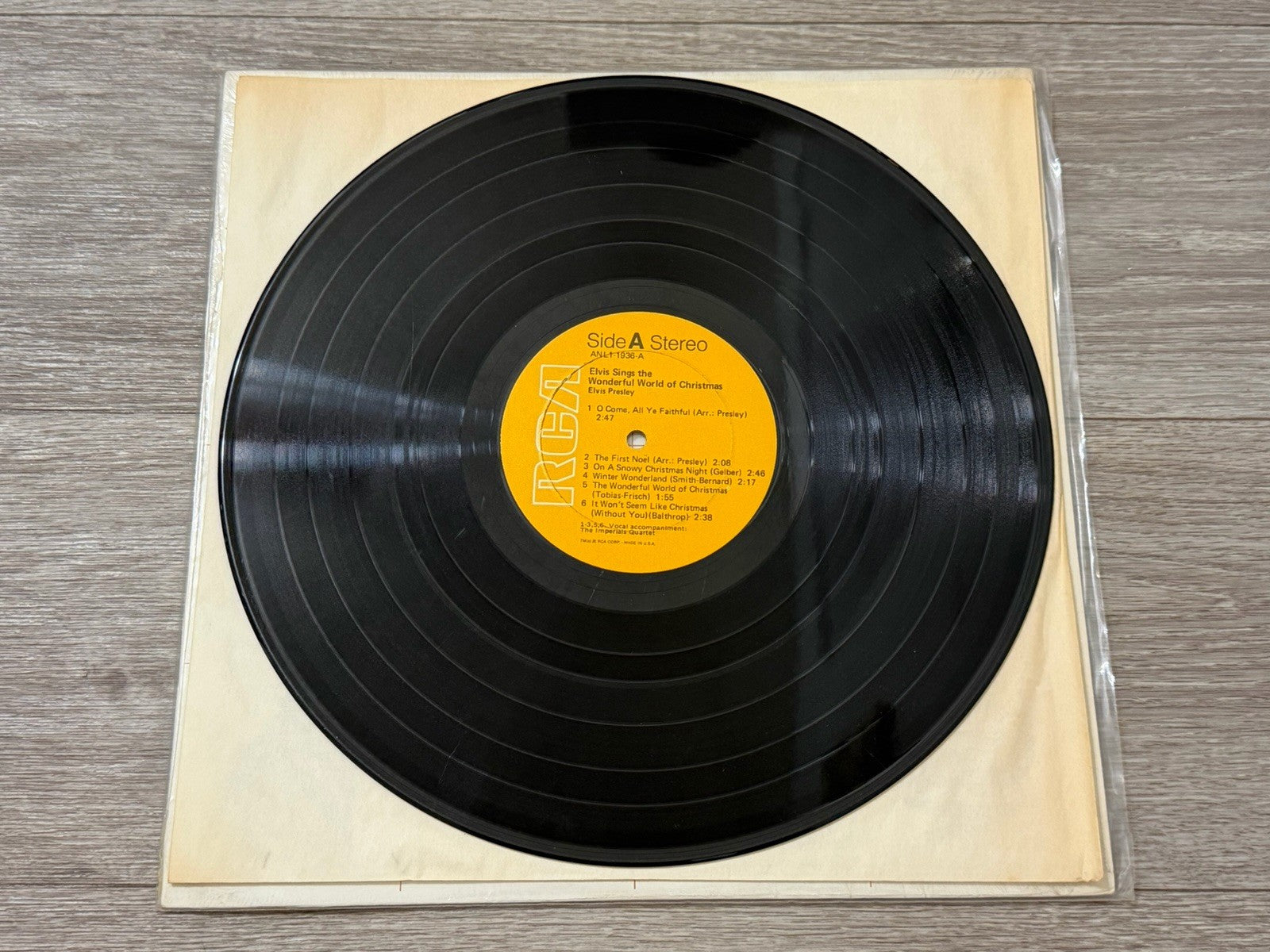 Elvis Sings The Wonderful World of Christmas LP 1971 RCA Album Vinyl Record