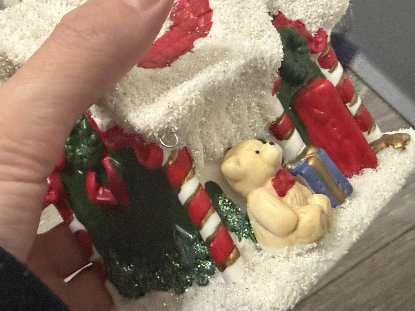 K's Collection "Christmas Winter House" Polyresin Multicolored Ornament 6" X 4"