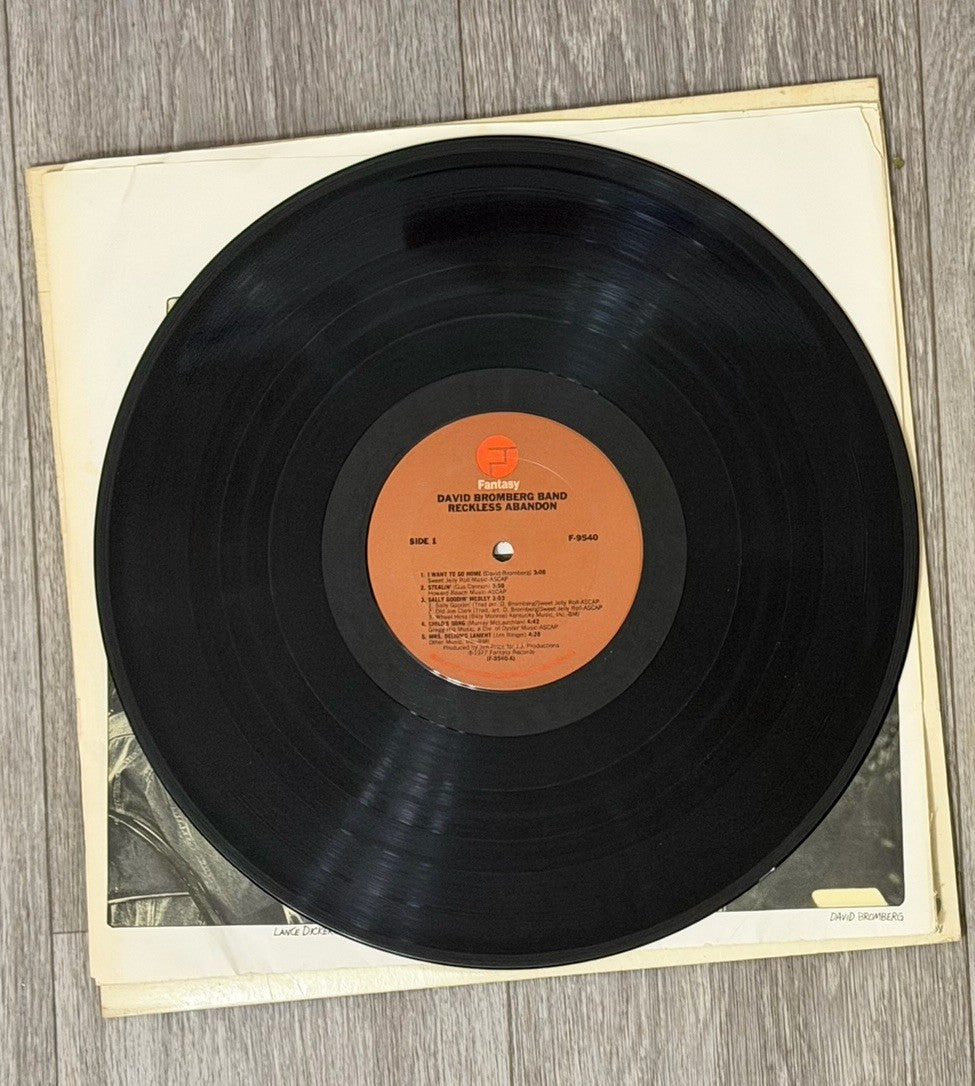 David Bromberg Band - Reckless Abandon LP - 1977 VG/G+ On Fantasy Records
