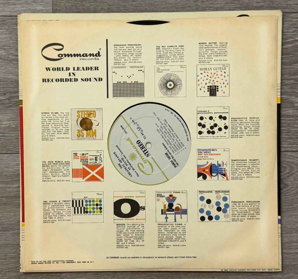 1962 Tony Mottola And His Orchestra Spanish Guitar Vinyl LP Record Gatefold