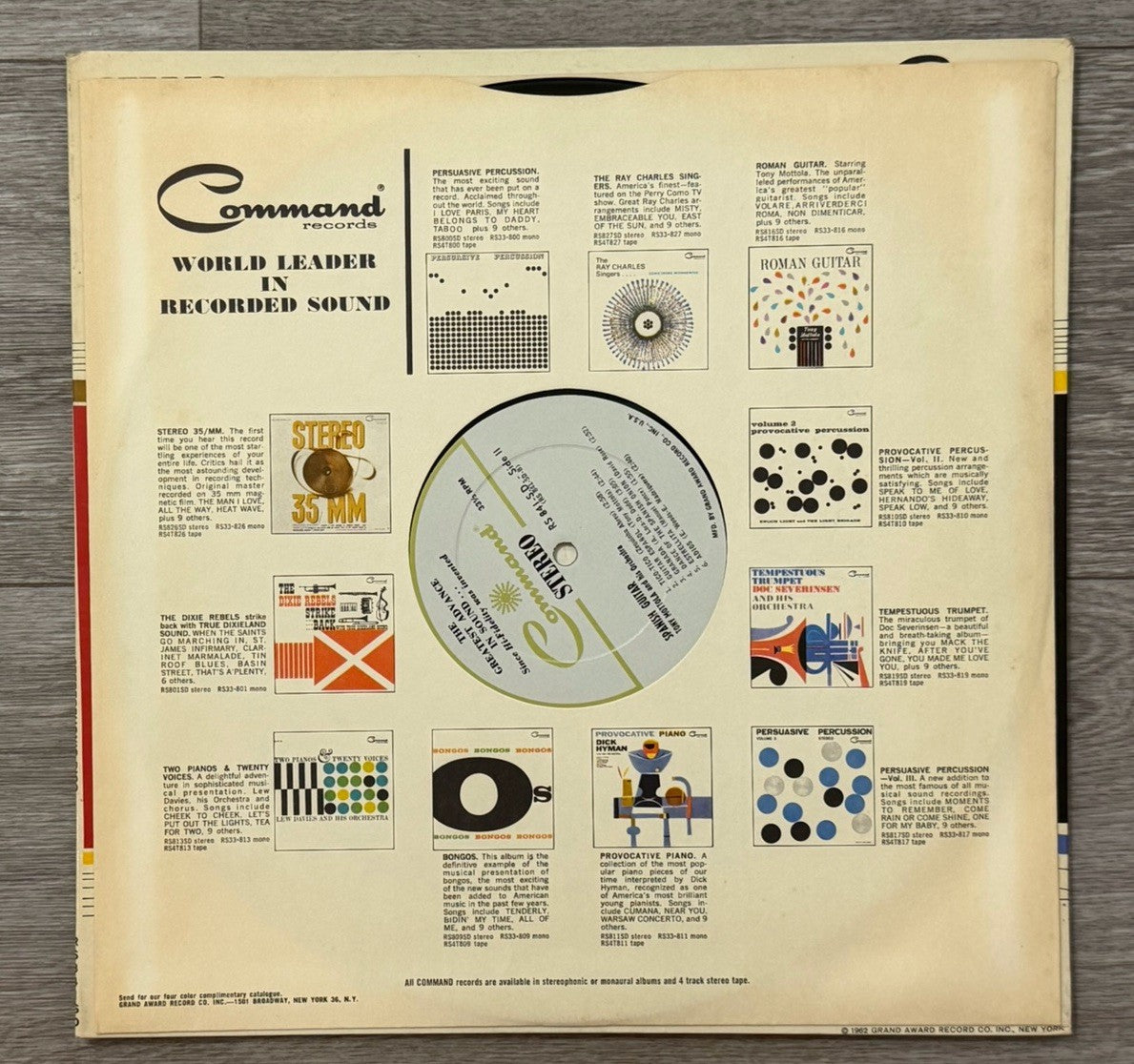 1962 Tony Mottola And His Orchestra Spanish Guitar Vinyl LP Record Gatefold
