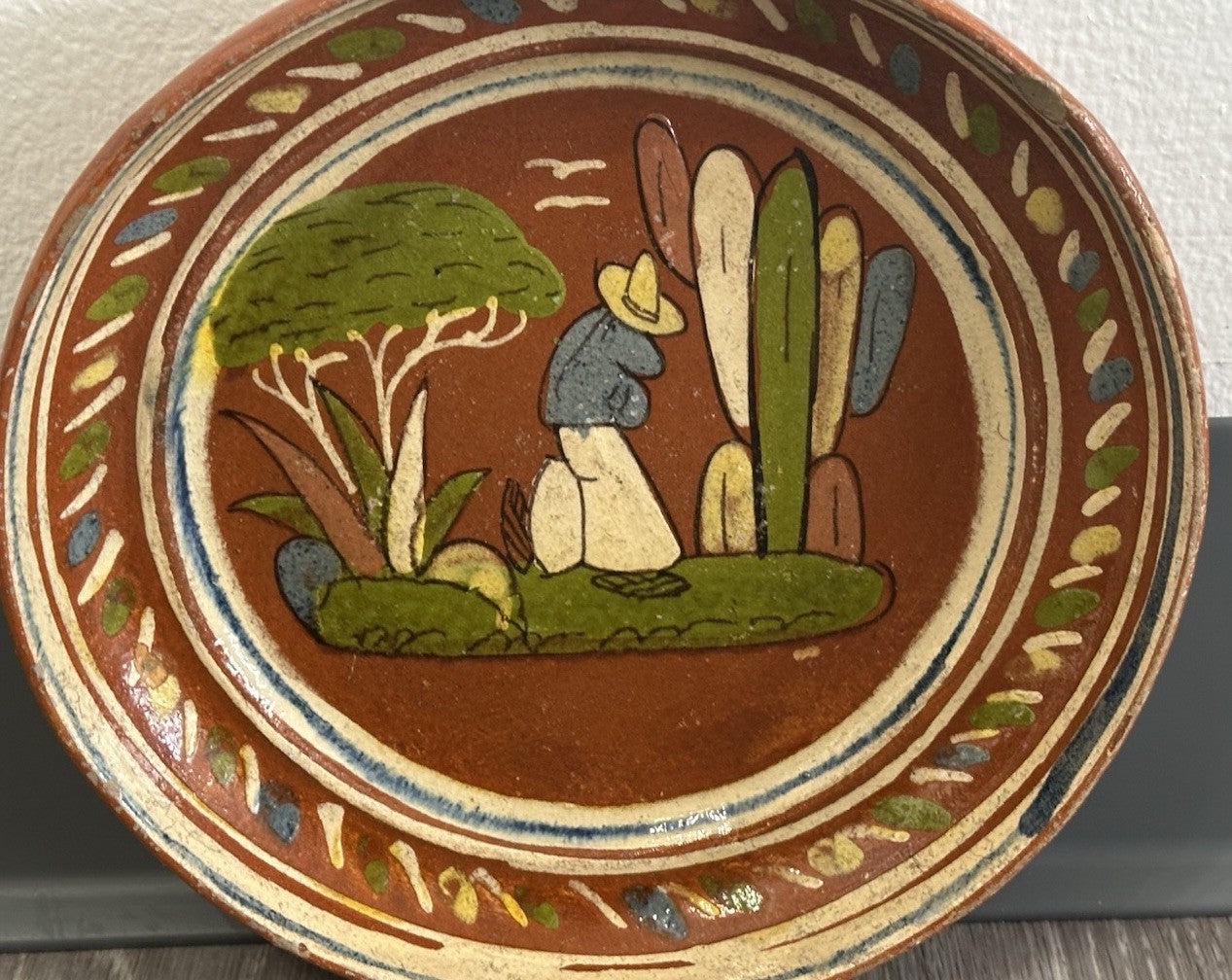 Vintage Mexican Clay Dish - Made In Mexico