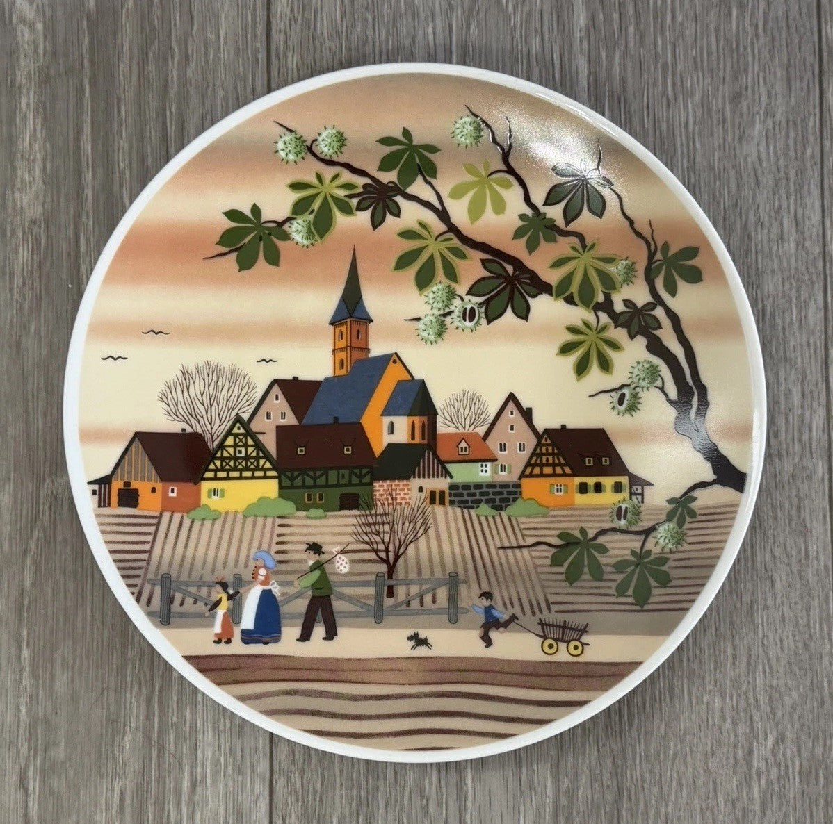 Vintage German E&A Bockling Collector Plate  #10 Herbst In Franken