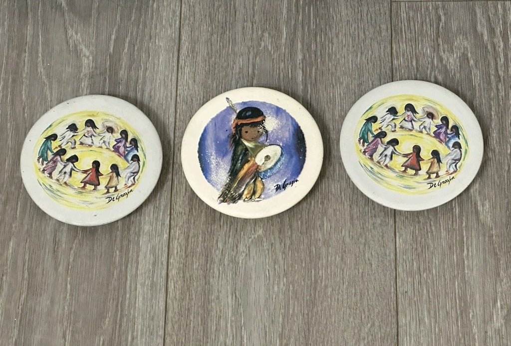 Ted DeGrazia Sandstone Creations Coasters Southwestern Style Children 4.25"