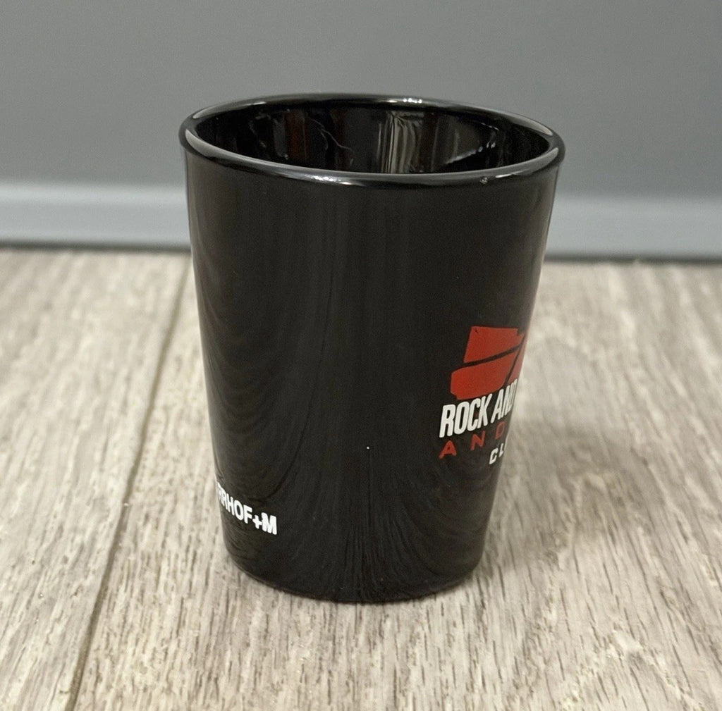 ROCK & ROLL HALL OF FAME MUSEUM SHOT CUP CERAMIC 1998 CLEVELAND OHIO