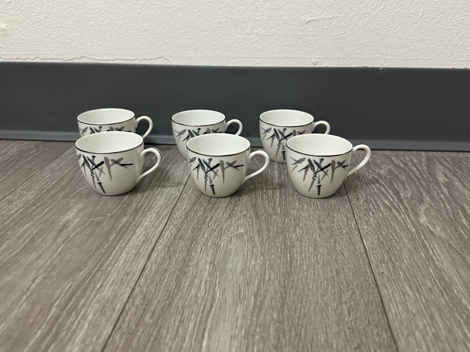 VINTAGE Noritake Bamboo 2133 Sake / Demitasse Cups Set of 6, 2 in