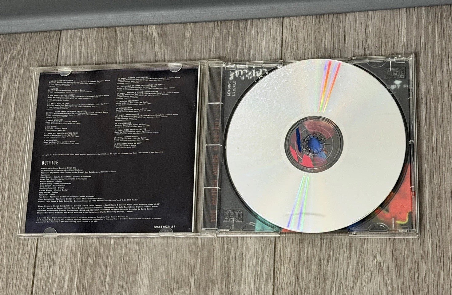 David Bowie 1. Outside (The Nathan Adler Diaries: A Hyper Cycle) CD 1995