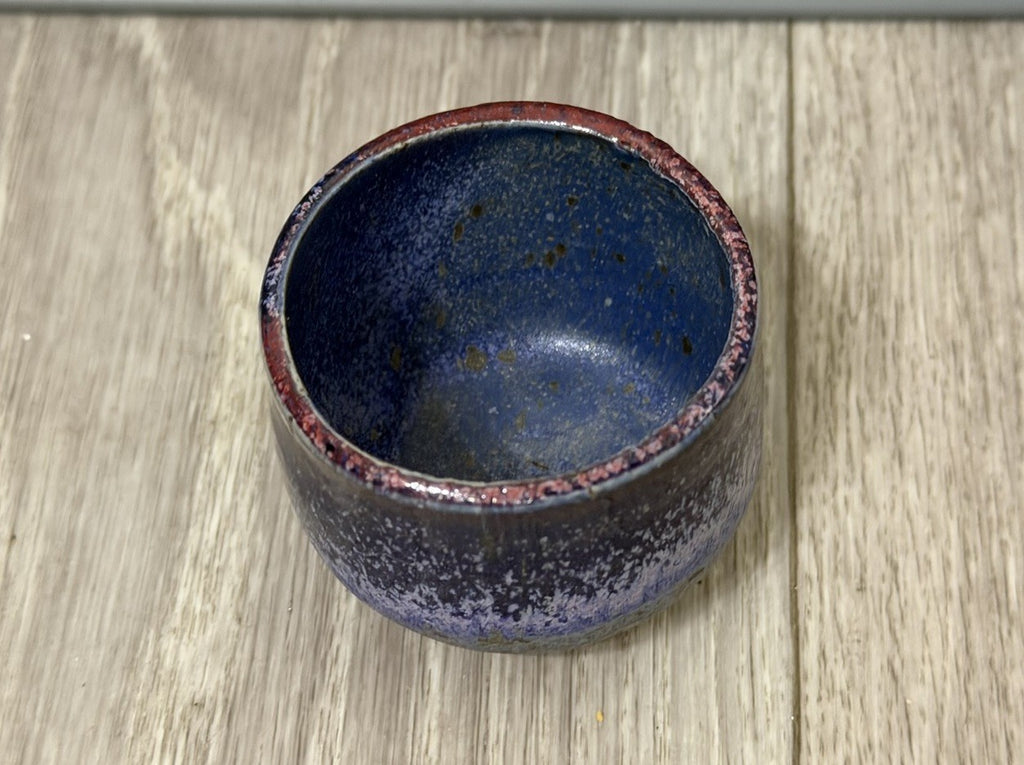 Purple & Blue Gradient Ceramic Sake / Tea Cup Small Handheld Decor