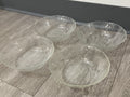 Set of 4 Arcoroc USA Glass Canterbury Crocus 6.25" Cereal/Salad Bowls - textured