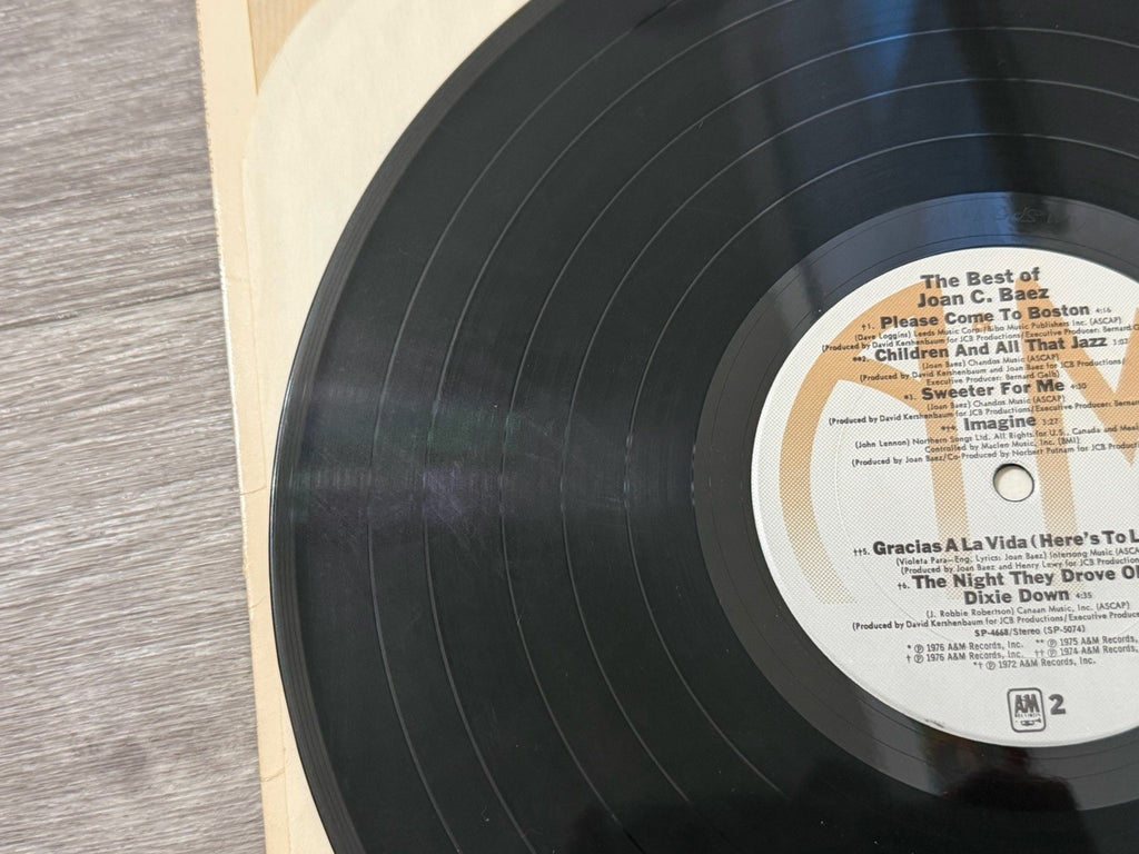 Joan Baez ‎– The Best Of Joan C. Baez Vinyl, LP 1977 A&M Records ‎– SP-4668