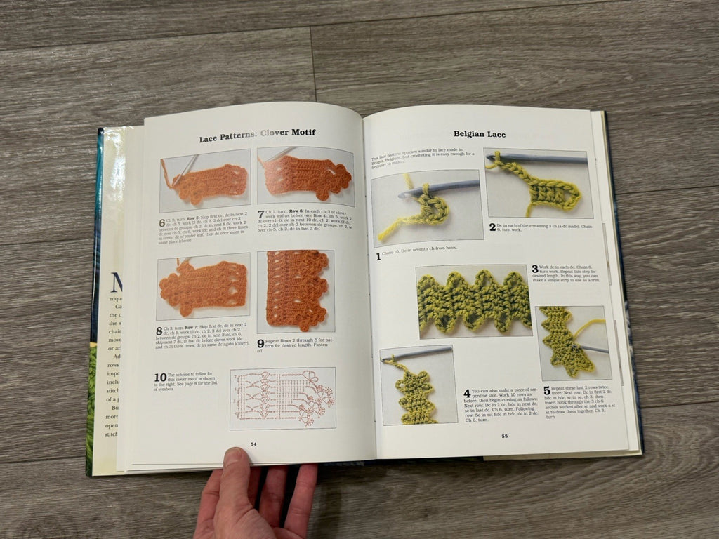 Vintage 2004 Crocheting School A Complete Course Knitting Stitch Hardcover Book
