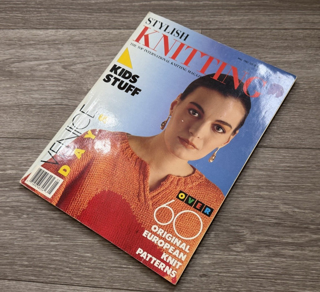 Stylish Knitting Magazine May 1987 Knottong Book Knitting Patterns 