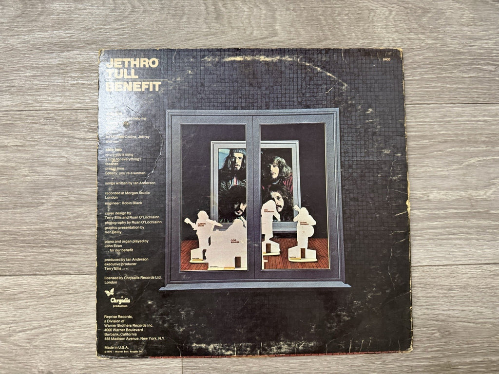 Jethro Tull Benefit -  Vinyl Album  1970  Reprise - RS 6400 VG/G