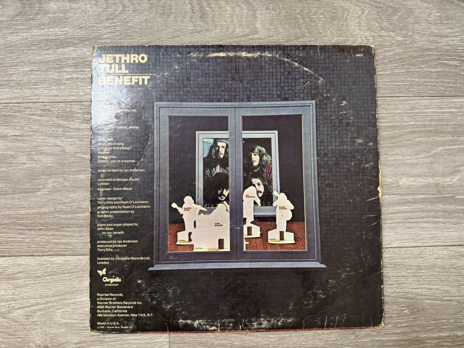Jethro Tull Benefit -  Vinyl Album  1970  Reprise - RS 6400 VG/G