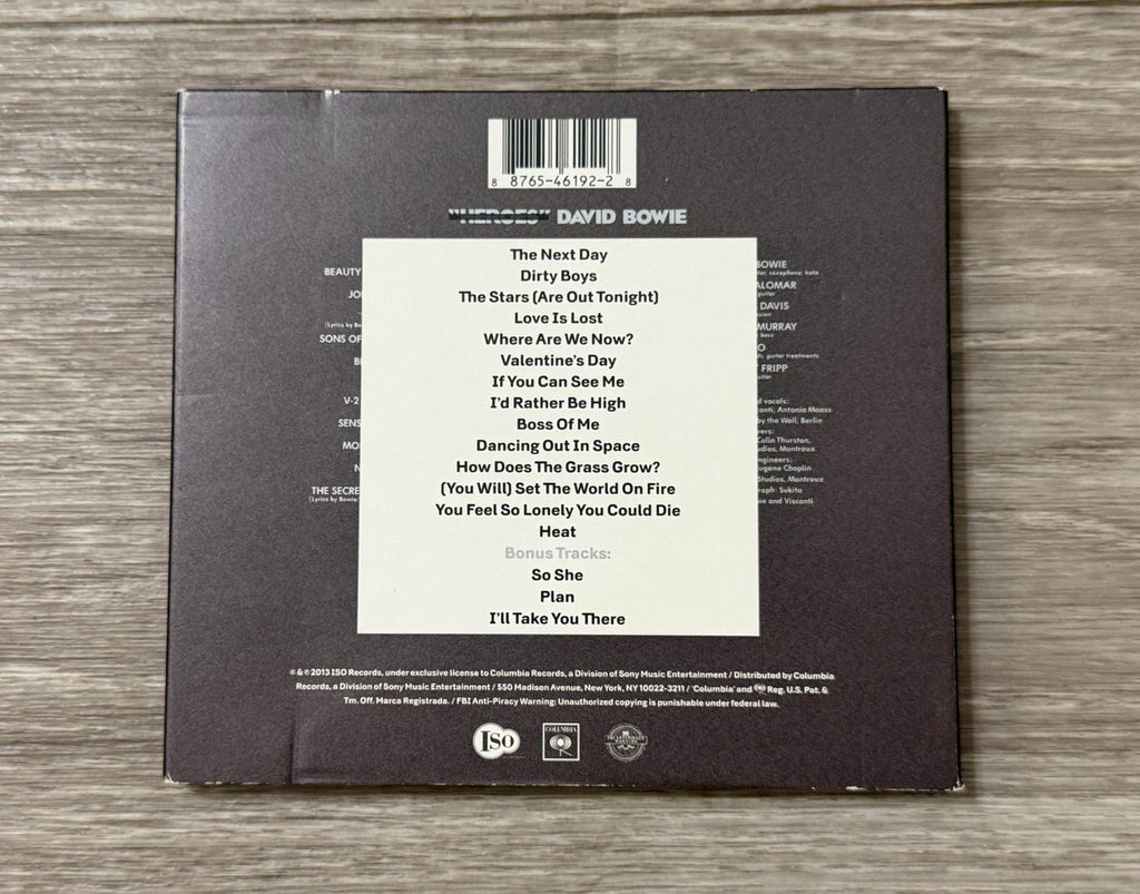 The Next Day Deluxe Edition Bonus Tracks Digipak David Bowie CD 2013