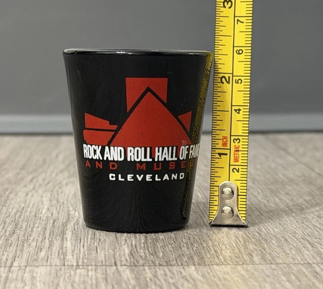 ROCK & ROLL HALL OF FAME MUSEUM SHOT CUP CERAMIC 1998 CLEVELAND OHIO