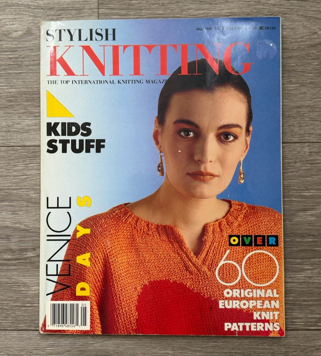 Stylish Knitting Magazine May 1987 Knottong Book Knitting Patterns 