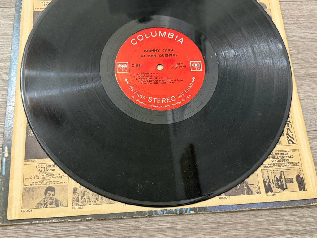 Johnny Cash at San Quentin Columbia CS 9827 Vinyl Album LP