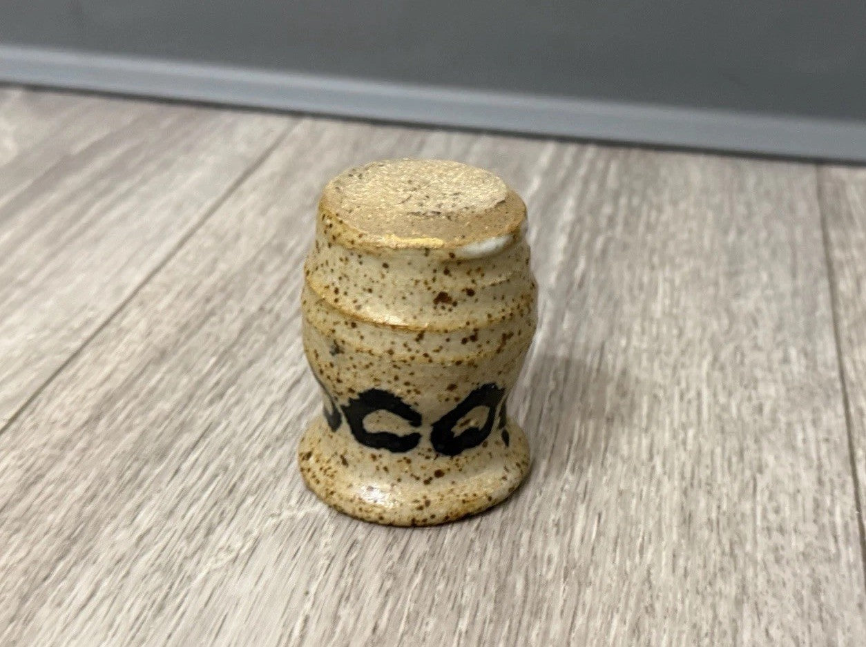 Cute Little Ceramic Studio Pottery Vase With Hearts Handmade & Signed 2.25” Tall