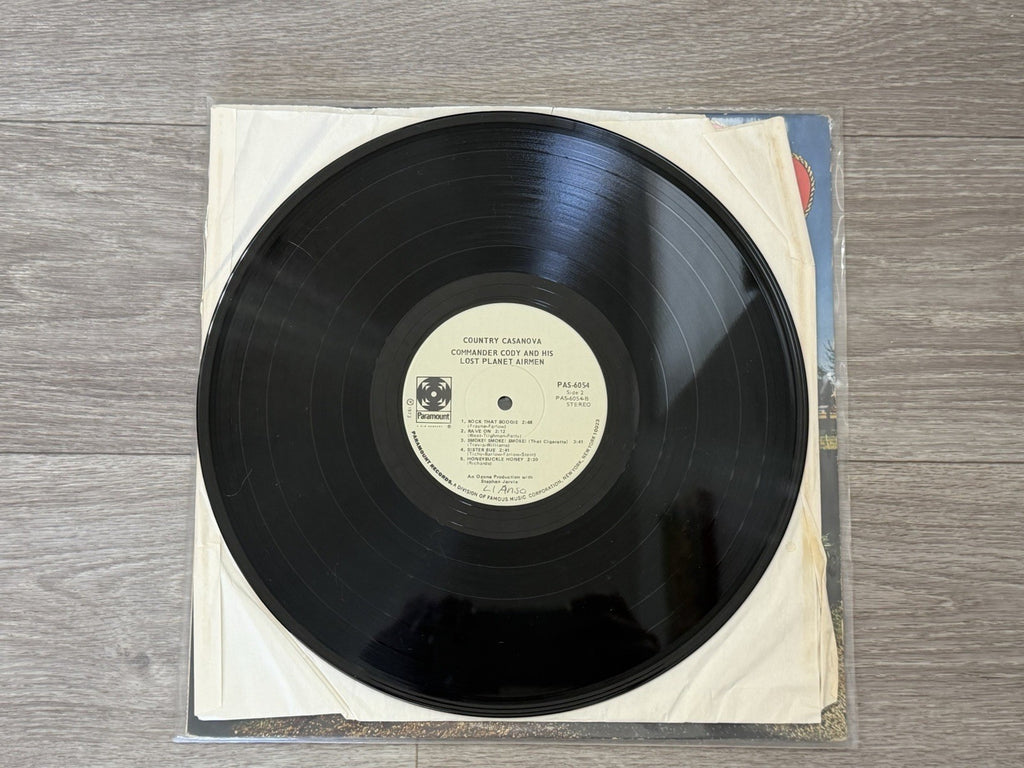 Commander Cody & His Lost Planet Airmen Country Casanova LP VG Paramount (1973)