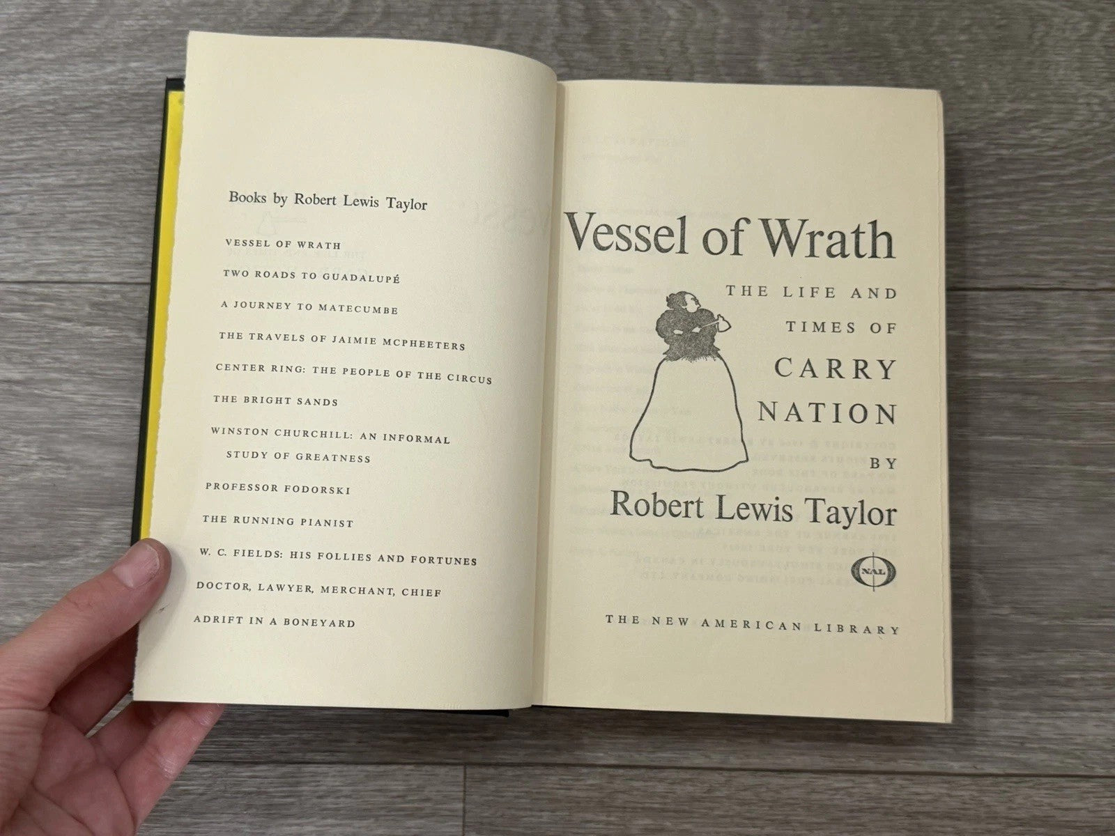 Vessel of Wrath  The Life and Times of Carry Nation Robert Taylor 1966 HCDJ BCE