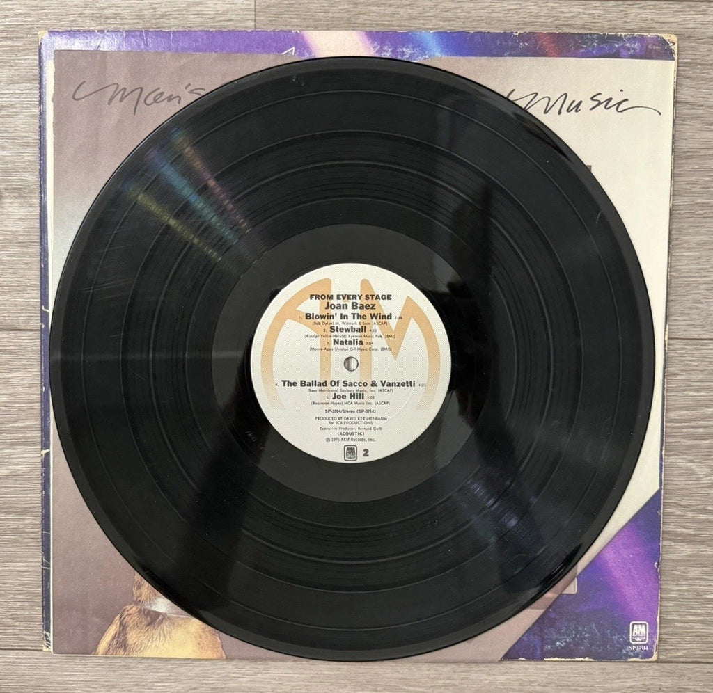 Joan Baez| From Every Stage| 1st Press| Vinyl 2XLP 1976 A&M SP-3704 VG+/G+| Folk