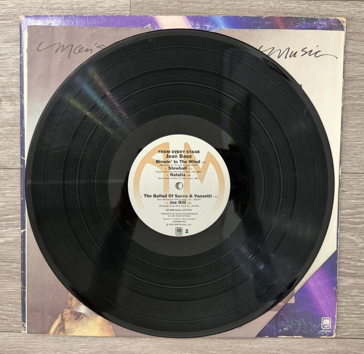 Joan Baez| From Every Stage| 1st Press| Vinyl 2XLP 1976 A&M SP-3704 VG+/G+| Folk