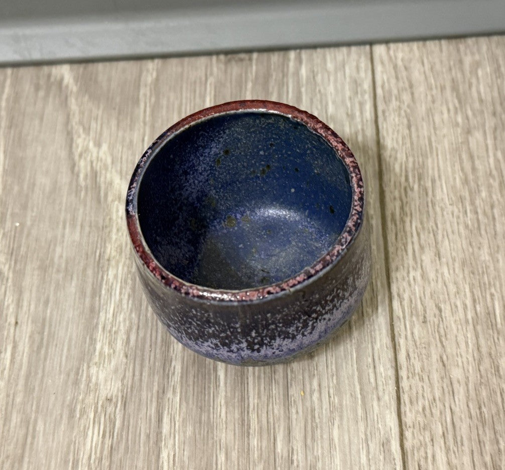 Purple & Blue Gradient Ceramic Sake / Tea Cup Small Handheld Decor