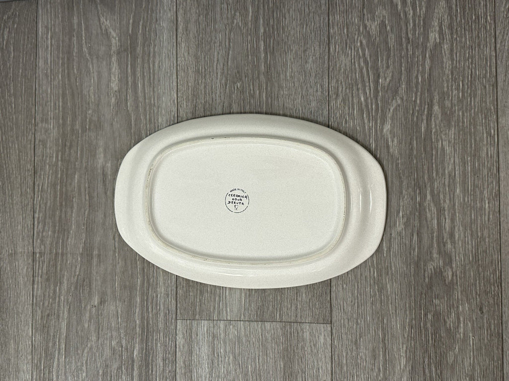 Ceramica Nova Deruta 12 In. Oval Serving Dish-Hand Painted Follia Pattern