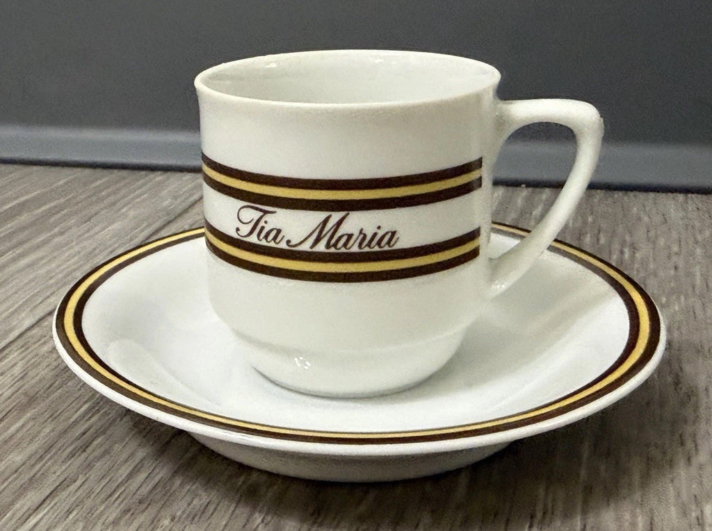 Vintage Tia Maria Resturaunt Demitasse Cup & Saucer Schmidt Porcelana Brazil