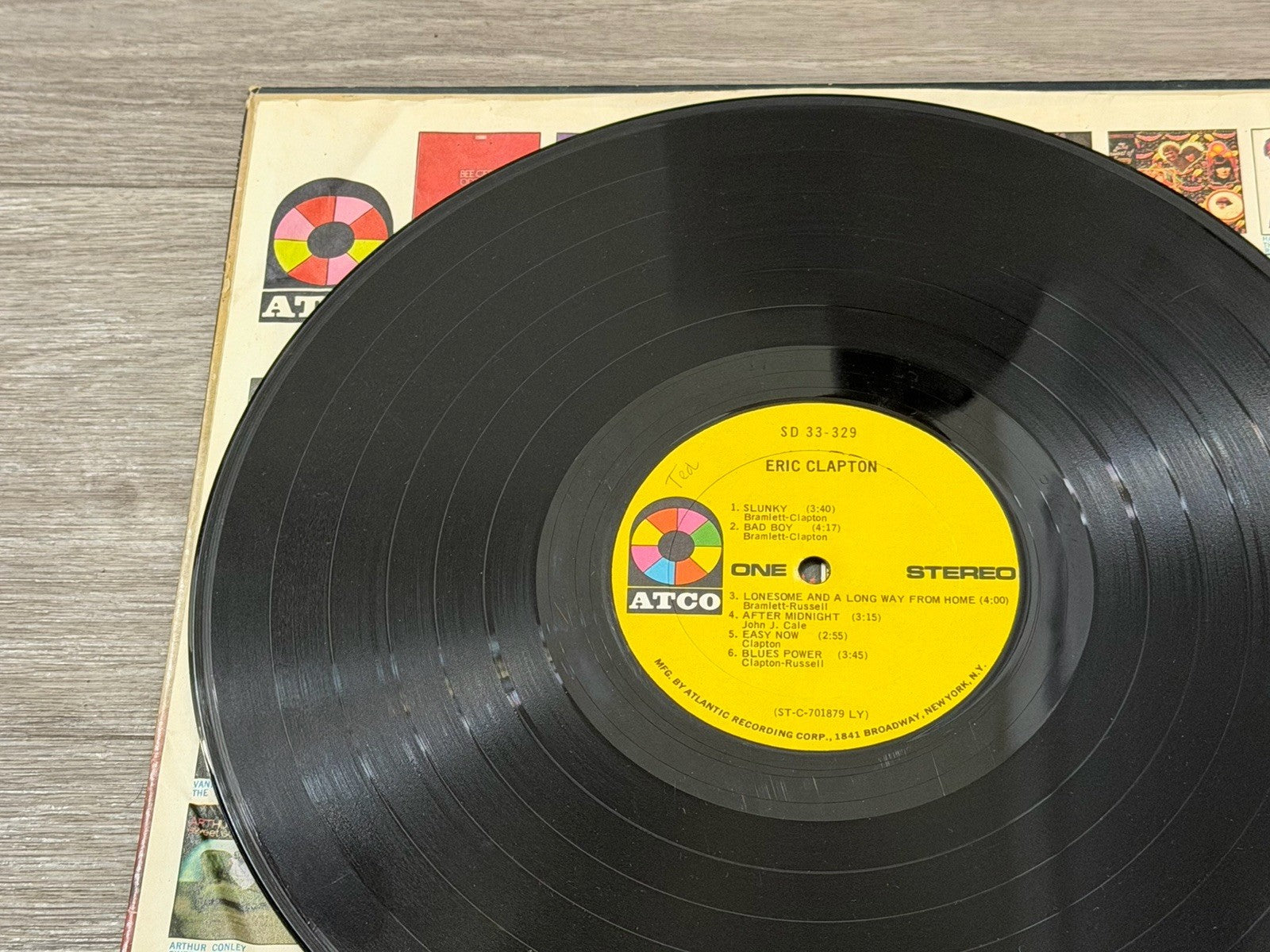 1972 Eric Clapton Eric Clapton LP Vinyl ATCO Rock 12" 33 RPM Stereo