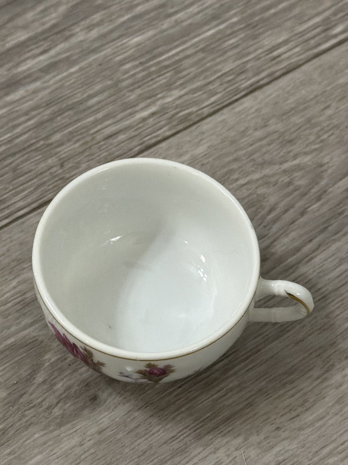 Vintage Small Teacup Moss Rose Design - Cup Only - No Saucer - Made In Japan