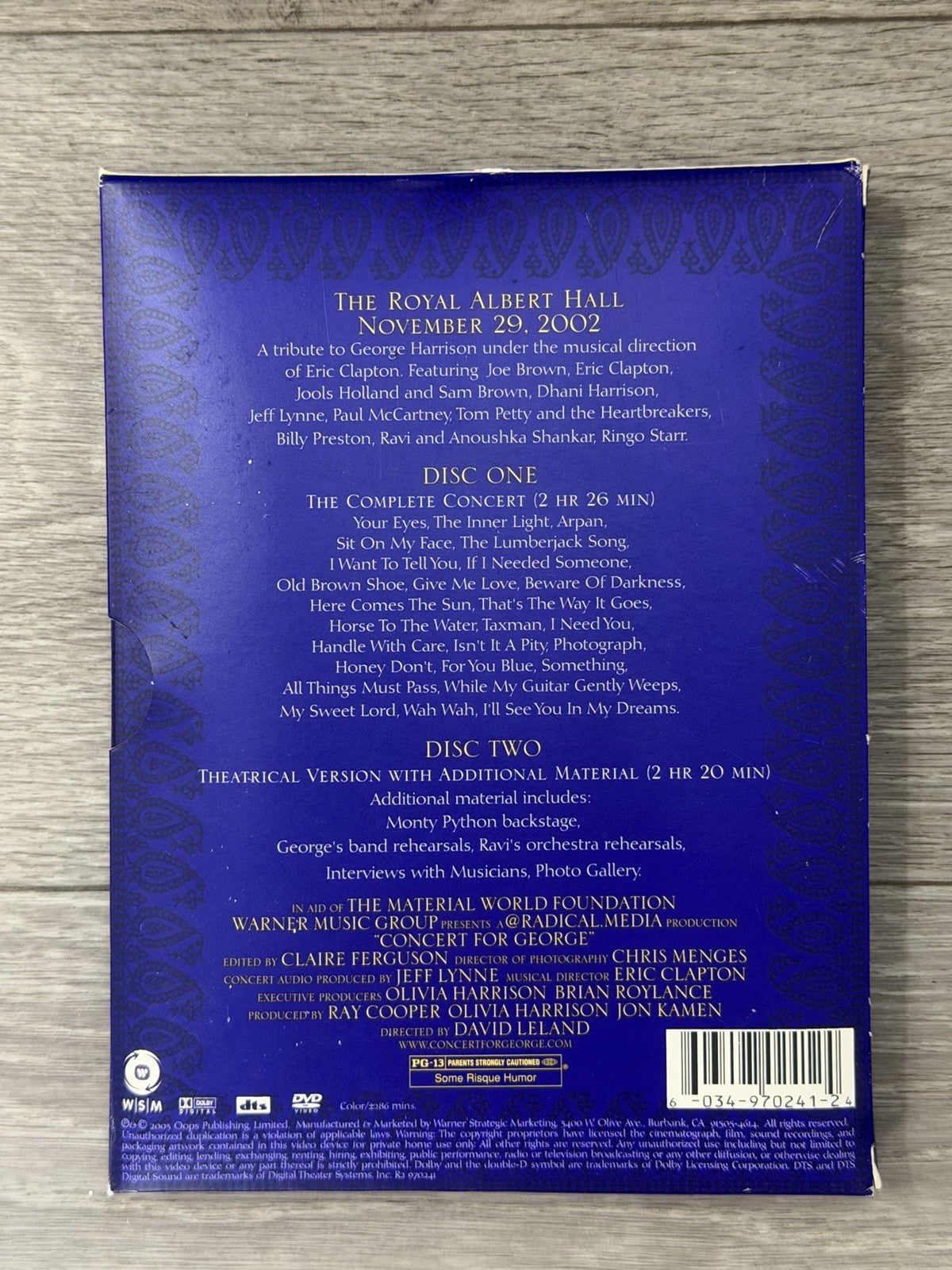 Concert for George ( DVD, 2003, 2-Disc Set )