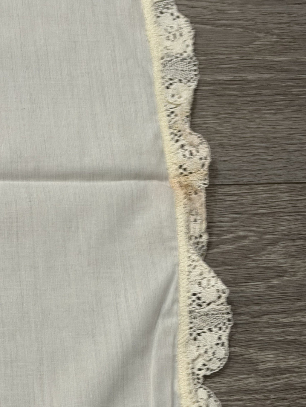 Vintage Handkerchief Crochet Edge 23" square approx. Floral Edge