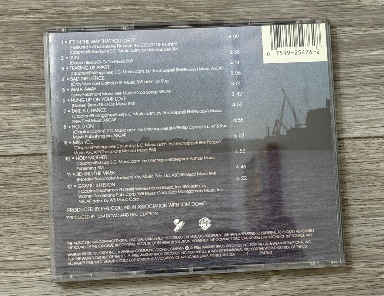 Eric Clapton CD - August - 1986 Warner Bros.