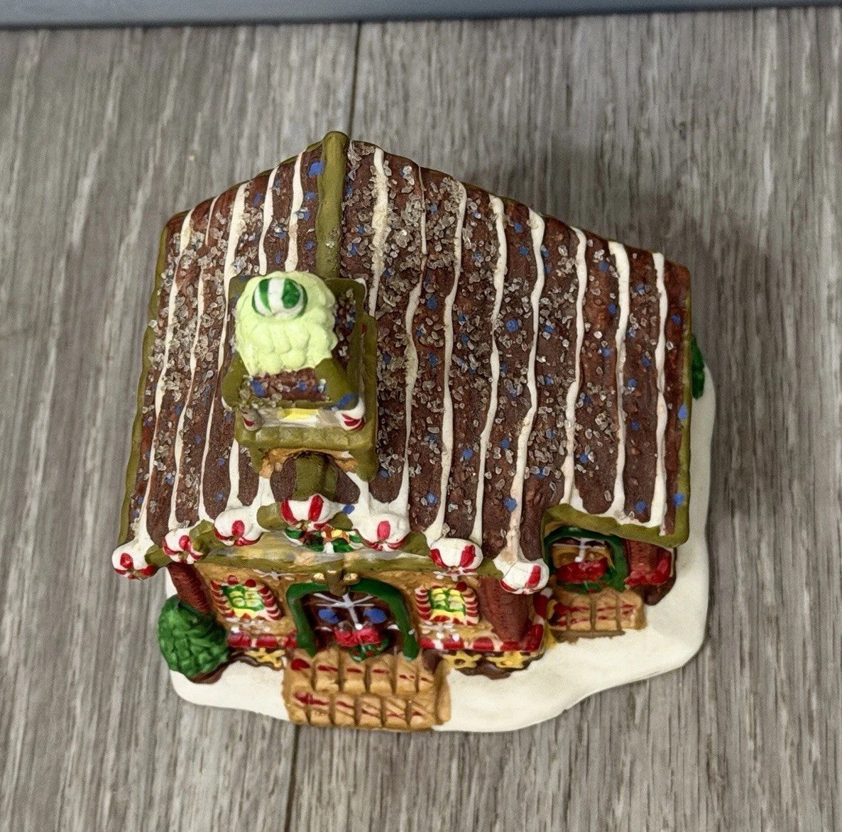 Ginger Frost Lane 2005 Christmas House Church Porcelain Ceramic 5” Tall