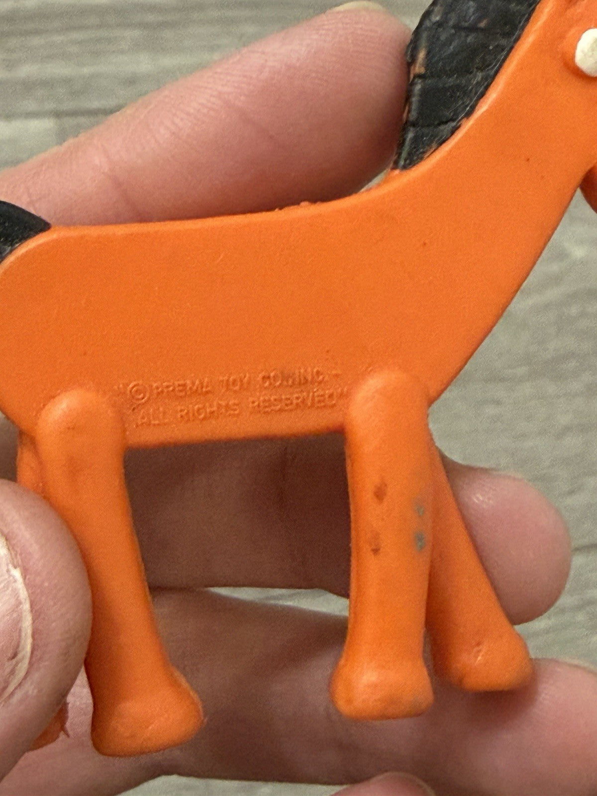 Vintage Prema Toys Gumby POKEY Orange Horse 2.5” Long Super-Flex Figure