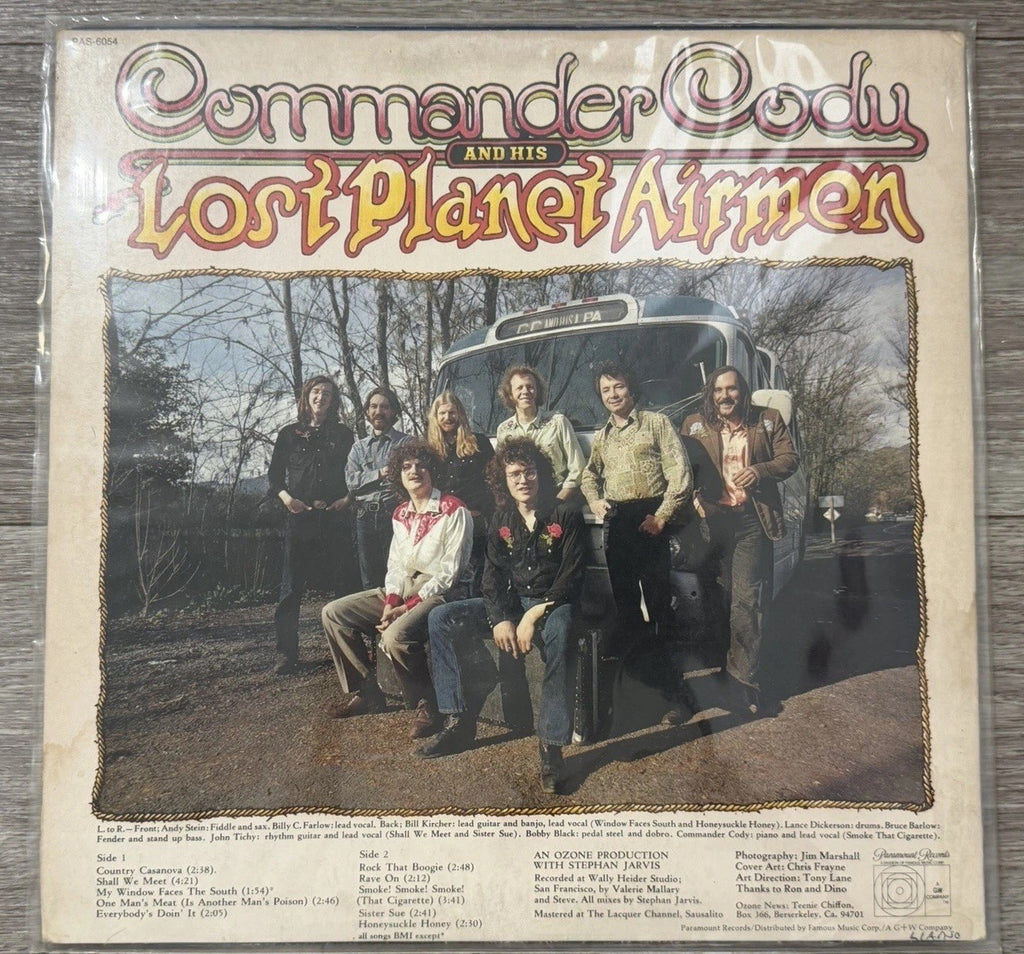 Commander Cody & His Lost Planet Airmen Country Casanova LP VG Paramount (1973)
