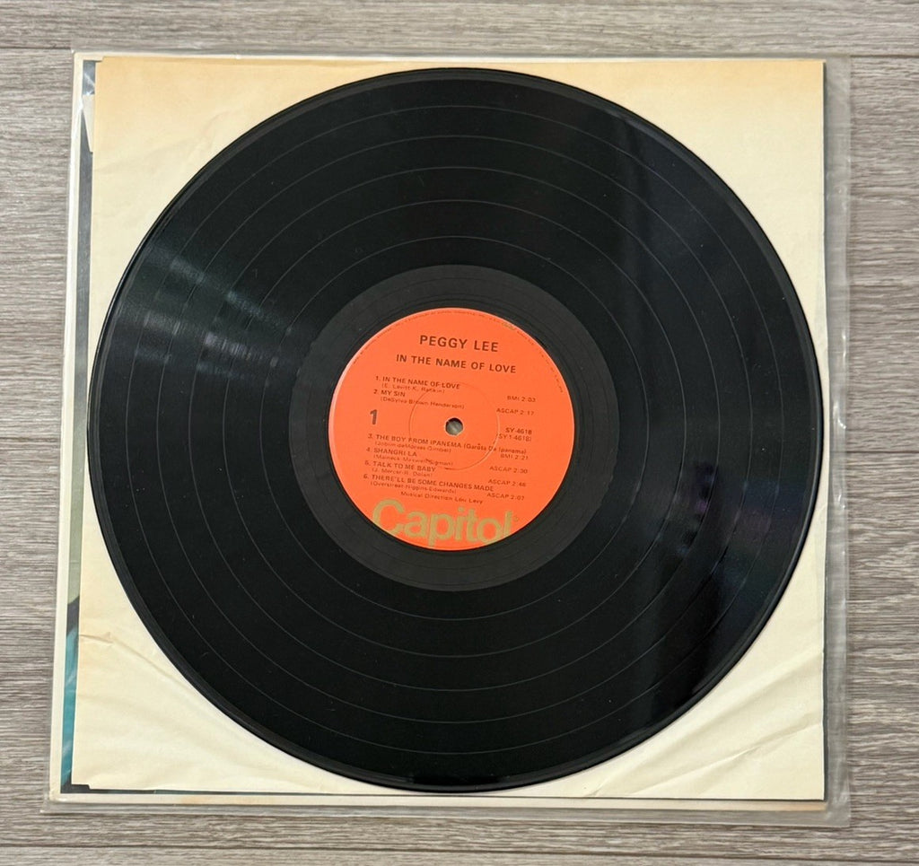 PEGGY LEE: in the name of love CAPITOL 12" LP 33 RPM Used VG+